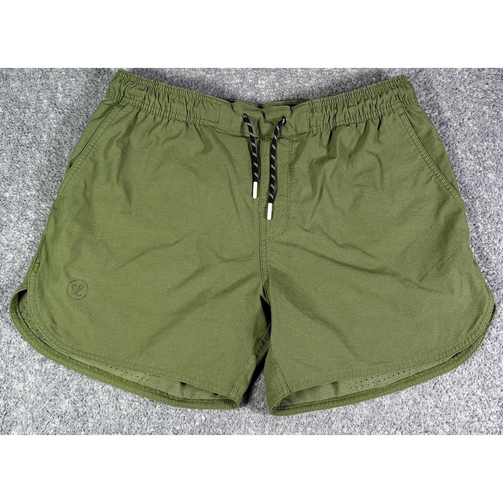 Legends Luka Shorts Mens Large Olive Green 5" Lined Performance Gym Training Run